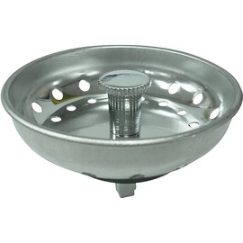 Rocky Mountain Goods Kitchen Sink Strainer and Stopper Combo - Replacement Basket for Standard 3-1/2 Inch Drain - Durable Stainless Steel with Rubber Stopper - Dishwasher Safe (1)