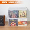 CD Storage Box, Stackable Clear Plastic CD Organizer