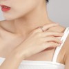 Hug Ring in 925 Sterling Silver and Gold Adjustable |