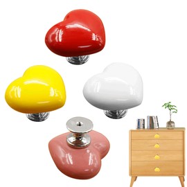 4 Pcs Toilet Button Pusher Toilet Flush Button Pusher Design Love Heart Shaped Toilet Tank Button Toilet Press Tool for Toilet Lid and Tank Toilet Flush Top Push Button for Women Long Nail