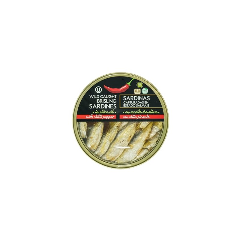 Grilled Catch Wild-Caught Baltic Brisling Sardines in Olive Oil with