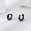 13mm Dragon Hoop Earrings Sterling Silver Black Opal Dragon Huggie