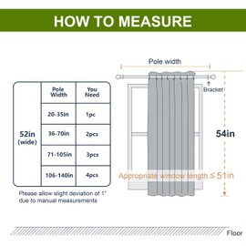 NICETOWN Cortina Opaca con Aislamiento térmico de Microfibra y Ojales sólidos, Cortina para Cocina(Moca, 1 Piezas, 132 x 137 CM)