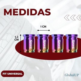 Tapones para Llantas Antirrobo. Juego de 4 Tapones Valvulas Llantas Universales, Ideales para el Coche, Camioneta, Motocicleta, Bicicleta. Cubre Válvu