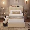 GarveeHome Twin Bed Frame with Storage Headboard, Kids Bed Frame