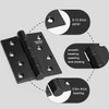YAGU 3 Pack 4'' Door Hinges Brushed Black 4 x