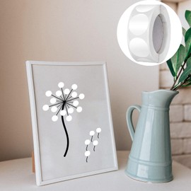 2500 Stück 25mm Weiße Runde Aufkleber,BetterJonny Runde Punktaufkleber Weiße Selbstklebende Klebepunkte Aufkleber für Schule Büro Kalender Karten-Aufkleber(500 Stücke/Rolle)