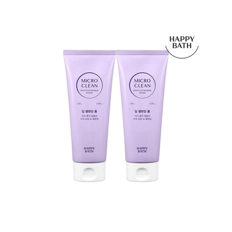Happy Bath 해피바스 마이크로 클렌징폼 150g 2입(옵션) 모음 [02 딥