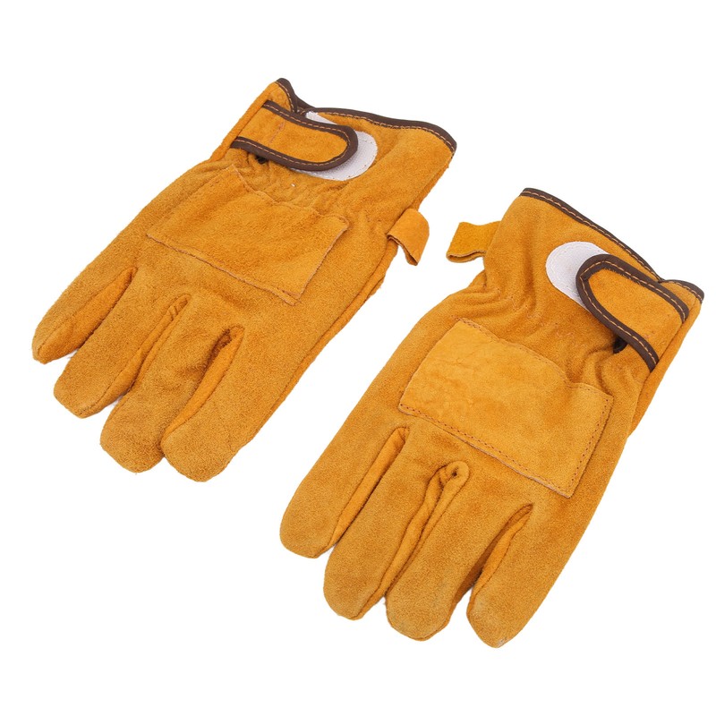 Heat Resistant Gloves Calf Leather Polyester Hand Protection BBQ Grill