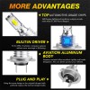 AUIMSOCO H7+H7 LED Headlight Combo 4 High Low Beam Bulbs