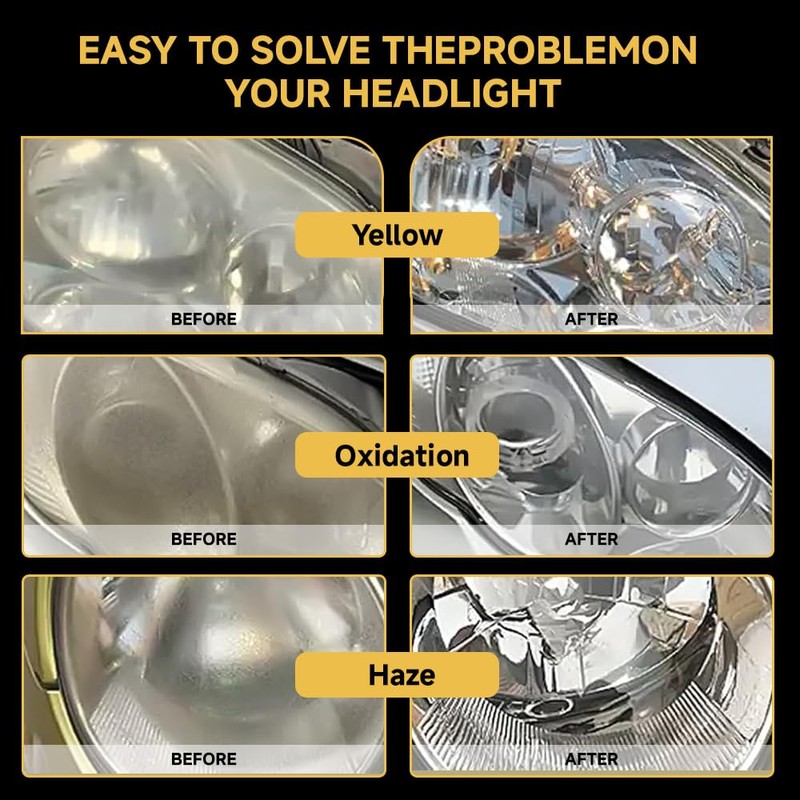 Carrie Rowe Headlight Restoration Kit,Headlight Restoration,Headlight Cleaner Oxidized & Yellowed