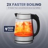 Elite Gourmet EKT-602 Electric BPA-Free Glass Kettle, Cordless 360° Base,