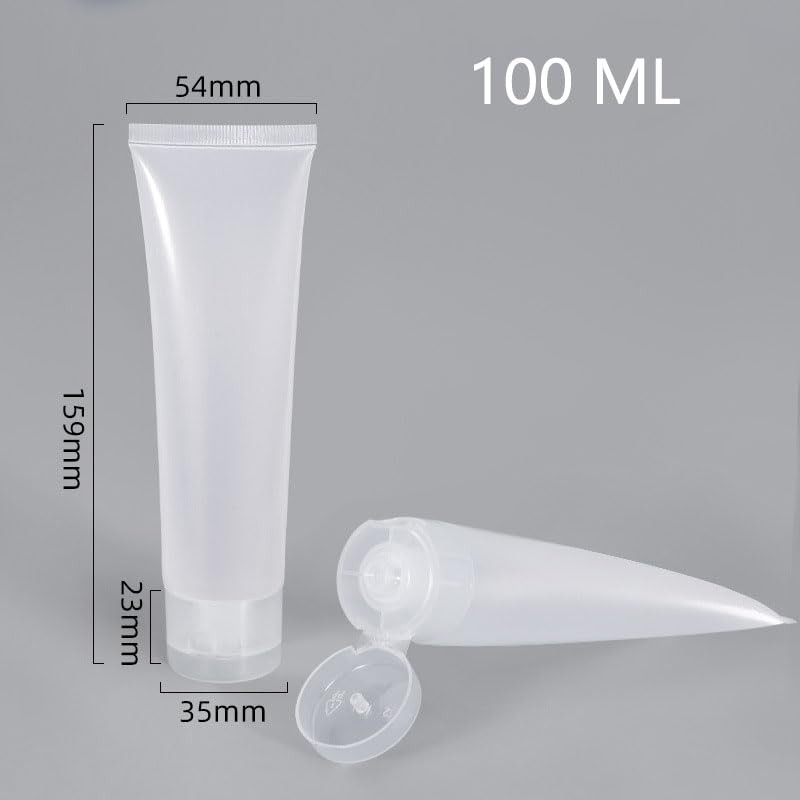 MORICOH Pack of 5 Transparent Refillable Empty Tubes, Sample Containers,