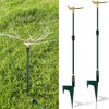 Funnymoom 2 Pack 3-arm Rotating Telescoping Sprinkler 360 Degree Swivel