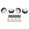4Pcs 60mm Omnidirectional Wheel Aluminum Alloy Omni Directional Wheel Set