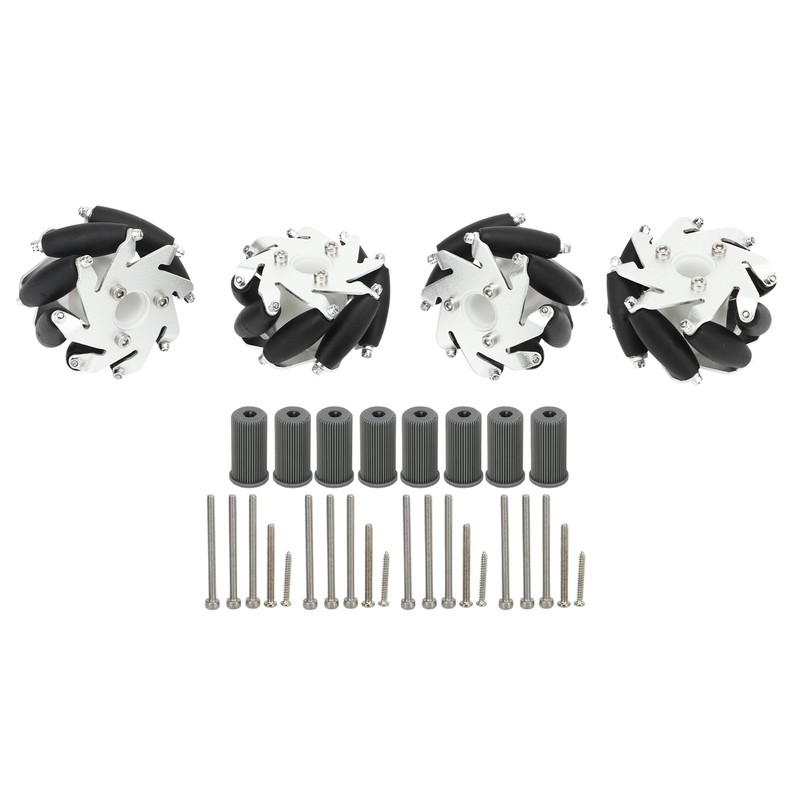 4Pcs 60mm Omnidirectional Wheel Aluminum Alloy Omni Directional Wheel Set