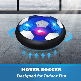 MelMelKat Kids Toys Hover Soccer Ball Rechargeable, Stocking Stuffers for Kids Indoor Games with Flashing Light for Christmas Halloween Birthday for Boys Girls Toddlers 3 -10 Years Old