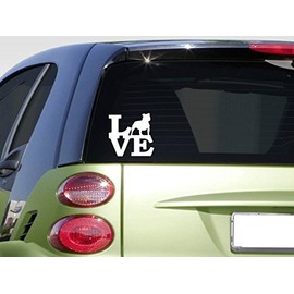 EZ-STIK Staffordshire Bull Terrier Love 6" STICKERF214 Decal Staffy Amstaff Bully