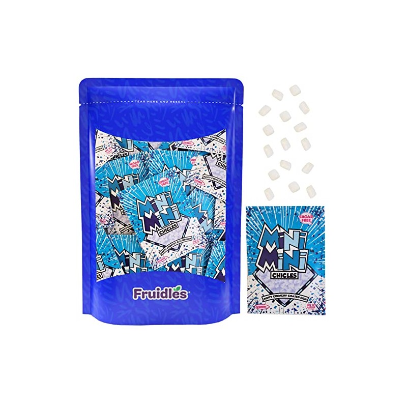 Fruidles Sugar Free Gum Mini Chicles Peppermint Flavor 3000 Pieces