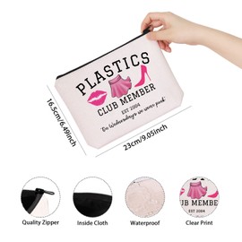Broadway Mean Girls Plastic Club Member EST 2004 Best Friend Zipper Pouch Makeup Bag (Plastic Club Member CA)