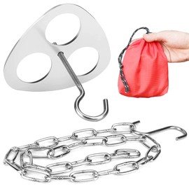 Tripod grill stainless steel, tripod for fire bowl, multifunctional ring hook, for goulash kettle, kettle for fireplace, mulled wine kettle, cooking kettle