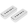 2-Piece Pickup Cap, Pickup Cover, Silver-Plated ABS Musical Instrument Accessory