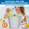 PLEXON Galvanized Metal Ice Bucket for Parties Coctail Bar Restaurant