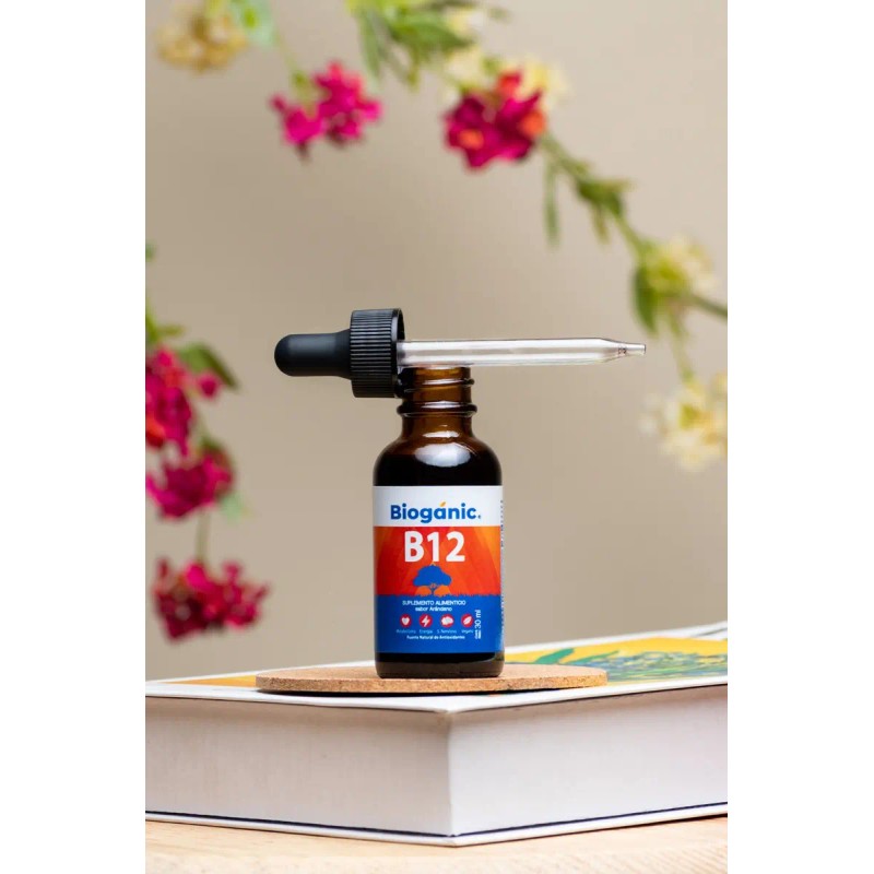 Paquete Botellas Vitamina B12 Líquida Sublingual Bioganic Vegana Azucar Gluten