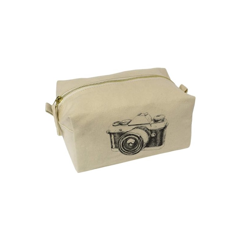 'Vintage Camera' Canvas Wash Bag/Makeup Case (CS00039932)