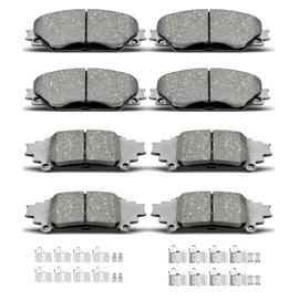 D1210 D1391 8pcs Ceramic Front Rear Brake Pads With Clips Fit For 2012-2017 For Toyota Prius V
