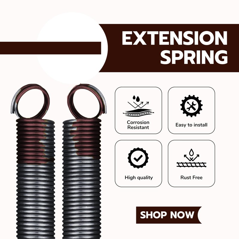 Heavy Duty Residential Garage Door Extension Springs 2-Pack (160 lbs.)