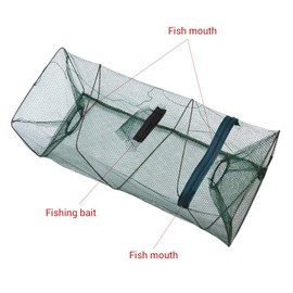 Lipeed Portable Fishing Nets, Retractable Fish and Shrimp Cages, Foldable Fishing Nets, Foldable Bait Fish Traps, Fishing Net Traps, Nylon Lobster Cage Fishing Nets