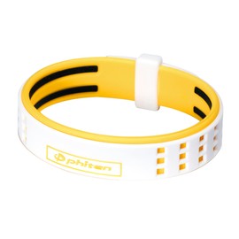 Phiten RAKUWA Bracelet Bracelet S DUO Type White/Yellow 5.9 inches (15 cm)