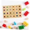 BESTonZON 1 Set Wooden Rainbow Blocks Stacking Blocks Rainbow Gemstone