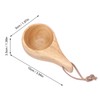 2Pcs Camping Mug Drinking Tea Cup Rubber Wood Mini Portable