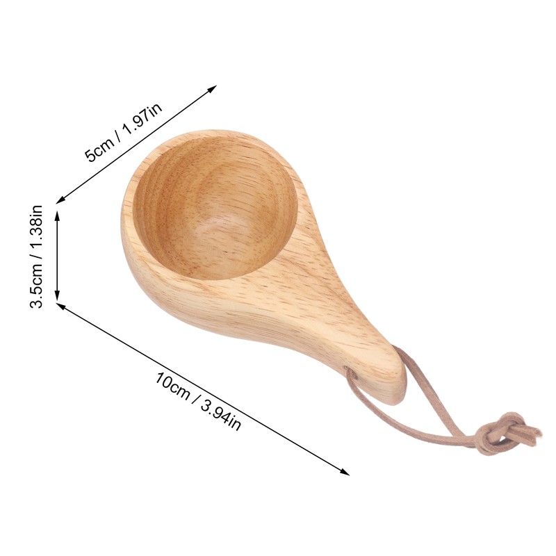 2Pcs Camping Mug Drinking Tea Cup Rubber Wood Mini Portable