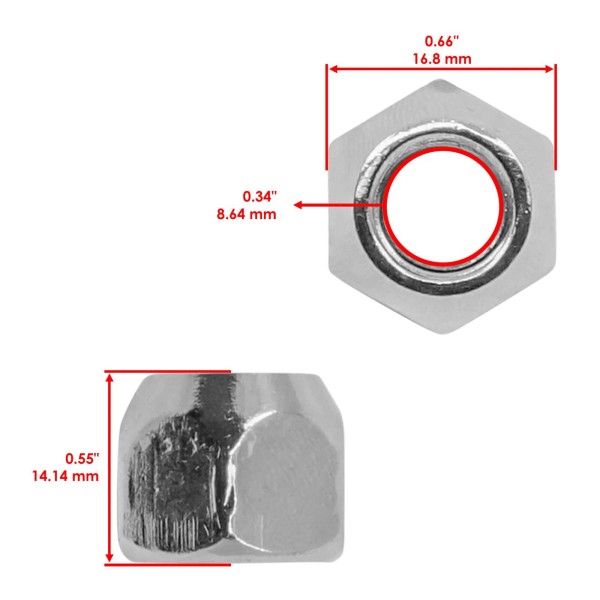 Caltric 7547363 Front And Rear Wheel Nuts For Polaris Sportsman