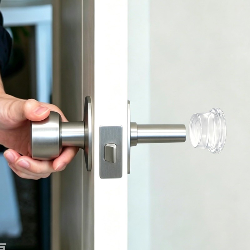 4 PCS 1" Thick x 1.6" Clear Silicone Door Stoppers