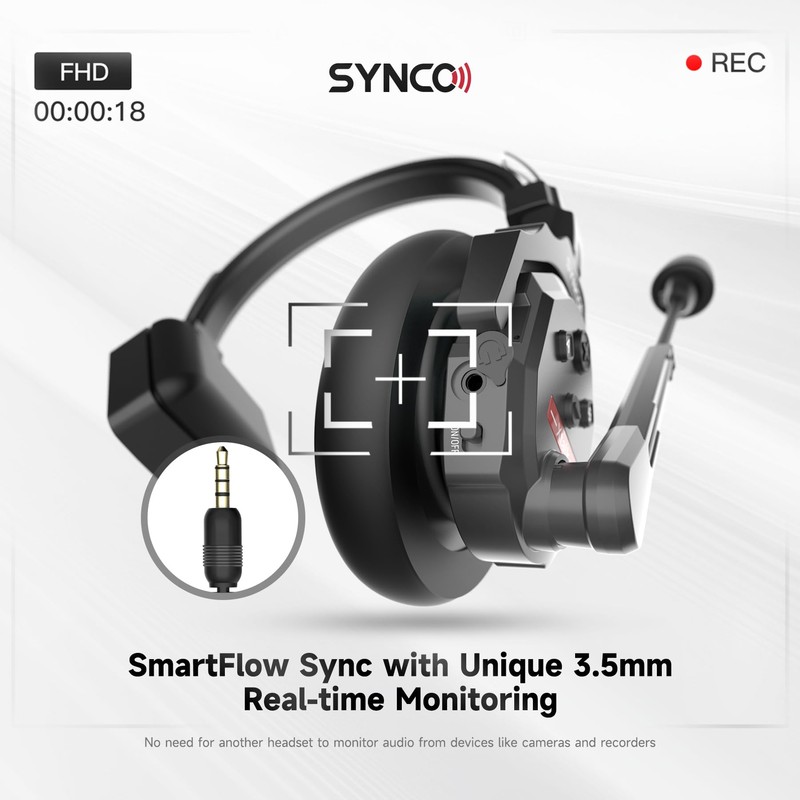 SYNCO XTalk X2 2.4GHz Wireless Headset with Microphone Intercom System