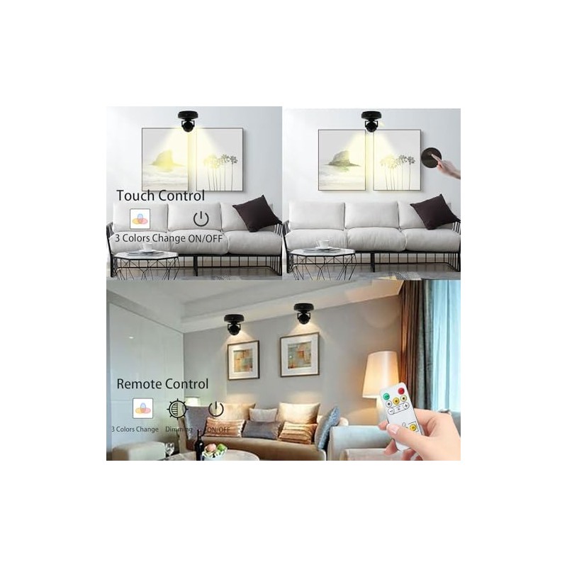 Wireless LED Spotlight 2 Pack, Rechargeable Uplights Battery Powered Picture