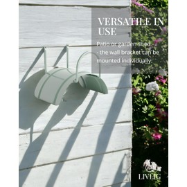 Livlig53 LIVLIG Hose Holder Wall, Garden Hose Hanger Made of Steel, Hose Holder for Garden Hoses 1/2” up to 30m, Color: Green