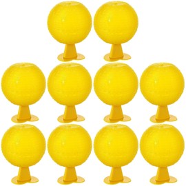 Qualirey Fruit Fly Sticky Trap Balls - 10 Pack Gnat Catcher