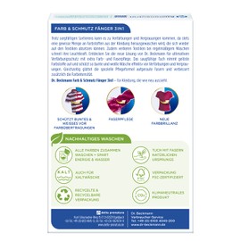 Dr. Beckmann Paint and Dirt Trapper 3-in-1 | Colour Catcher Cloths for Ultimate Discolouration Protection | with Extra Colour & Fibre Care | 12 x 20 Cloths