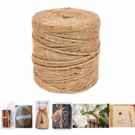 YiYFiT Natural Jute Twine,656 Feet 2mm 3Ply Craft Twine Natural Brown Twine String Garden Twine for DIY Crafts Gift Wrapping Floristry Home Wedding and Gardening Decoration-Brown