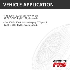ClutchMaxPRO Heavy Duty OEM Clutch Kit Compatible with 2004-2021 Subaru WRX STi EJ257 6-SPEED 2007-2009 Legacy GT SPEC B EJ255 2.5L (CP15025HD-CK)