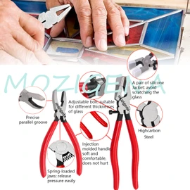 Stained Glass Kit, Stained Glass Supplies, Stained Glass Kits for Beginners, with 80W Soldering Iron Kit, Glass Cutter Tool Kit, Copper foil Tape, Cut Resistant and Welding Gloves