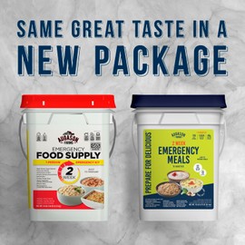 Augason Farms 2 Week Emergency Food Supply Kit – 1 Person Survival Meal Kit – Dehydrated Meals with Long Shelf Life – Just Add Water – Ideal for Prepping, Camping, Emergency Use – 119 Servings