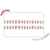 IMRAIN Medium Press on Nails Almond Fake Nails White French