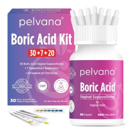 Pelvana Supositorios De Ácido Bórico Para Mujeres De 30 + 7