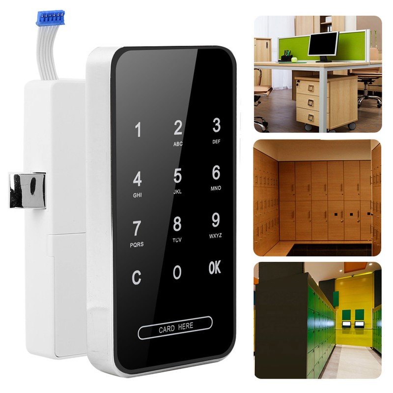 Electronic Password Card Lock RFID Smart Keyless Touch Screen for